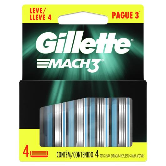 Carga de Aparelho para Barbear Gillette Mach3 L4P3 - Imagem em destaque