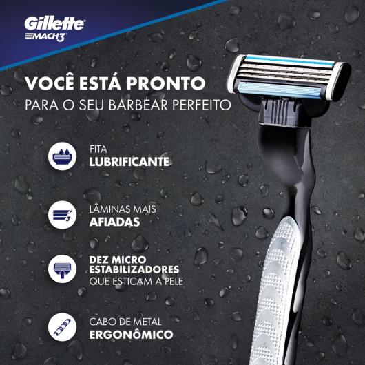 Carga de Aparelho para Barbear Gillette Mach3 L4P3 - Imagem em destaque