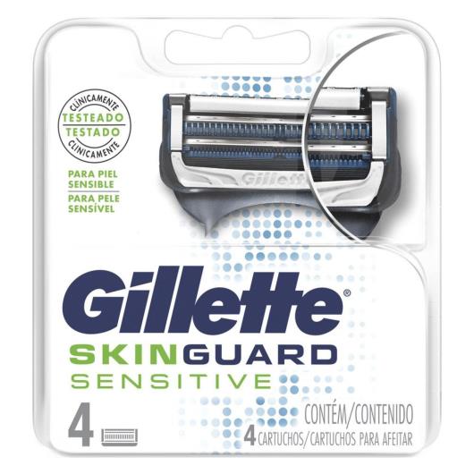 Carga de Aparelho para Barbear Gillette Skinguard Sensitive 4 Unidades - Imagem em destaque