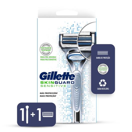 Aparelho Recarregável e Carga para Barbear Gillette Skinguard Sensitive - Imagem em destaque