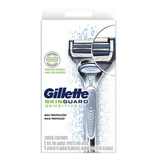 Aparelho Recarregável e Carga para Barbear Gillette Skinguard Sensitive - Imagem em destaque