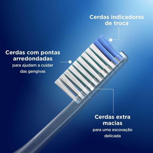 Kit 2 Escovas Dentais Extramacias Sensitive Pro-Saúde + 1 Fio Dental Complete Satin Floss Oral-B - Imagem em destaque