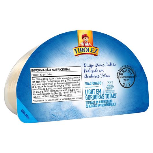 Queijo Tirolez Minas Padrão Light Pedaço 500g - Imagem em destaque