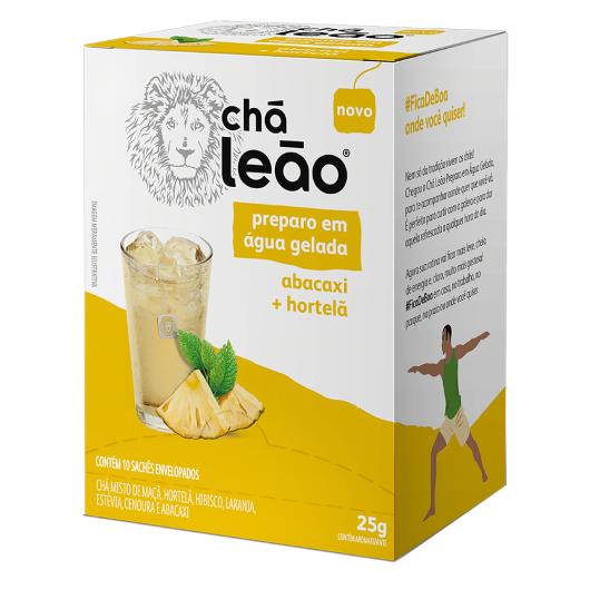 Chá Abacaxi e Hortelã Chá Leão Caixa 25g 10 Unidades - Imagem em destaque