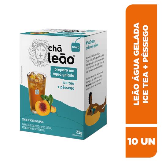 Chá Ice Tea Pêssego Chá Leão Caixa 25g 10 Unidades - Imagem em destaque