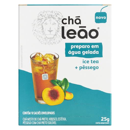 Chá Ice Tea Pêssego Chá Leão Caixa 25g 10 Unidades - Imagem em destaque