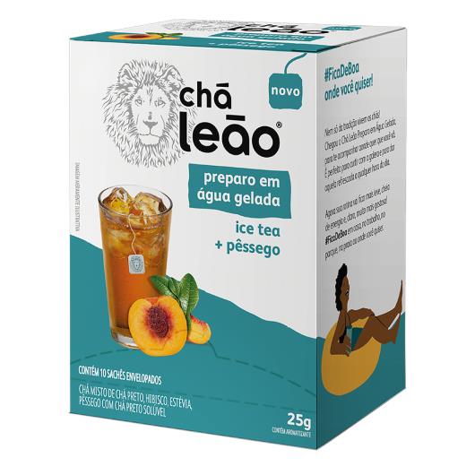 Chá Ice Tea Pêssego Chá Leão Caixa 25g 10 Unidades - Imagem em destaque