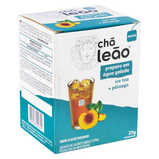 Chá Ice Tea Pêssego Chá Leão Caixa 25g 10 Unidades - Imagem em destaque