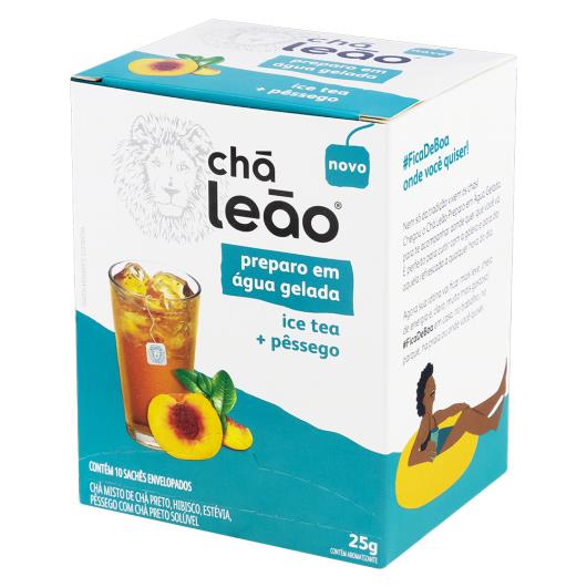 Chá Ice Tea Pêssego Chá Leão Caixa 25g 10 Unidades - Imagem em destaque