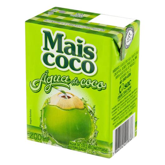 Água de Coco Esterilizada Mais Coco Caixa 200ml - Imagem em destaque