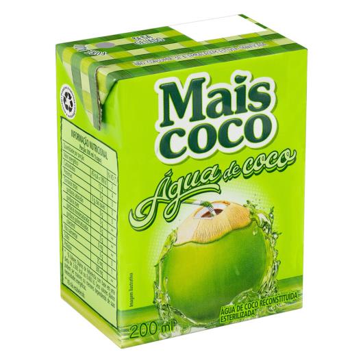 Água de Coco Esterilizada Mais Coco Caixa 200ml - Imagem em destaque