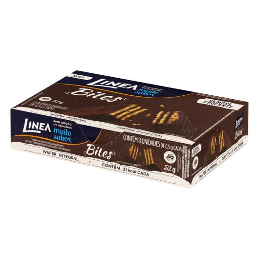 Pack Wafer Integral Recheio e Cobertura Chocolate ao Leite Linea Bites Caixa 52g 8 Uni - Imagem em destaque