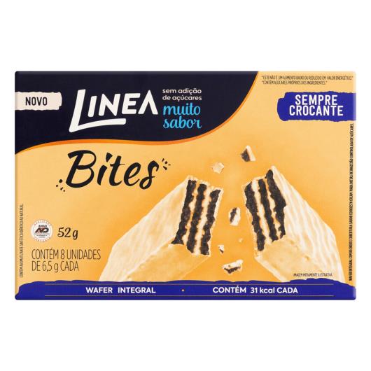 Pack Wafer Integral Recheio e Cobertura Cookies'n Cream Linea Bites Caixa 52g 8 Uni - Imagem em destaque