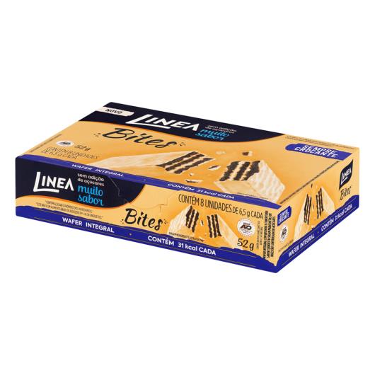 Pack Wafer Integral Recheio e Cobertura Cookies'n Cream Linea Bites Caixa 52g 8 Uni - Imagem em destaque