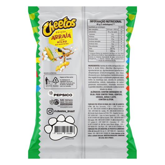 Salgadinho de Milho na Manteiga Cheetos Pacote 45g Edição Especial Arraiá - Imagem em destaque