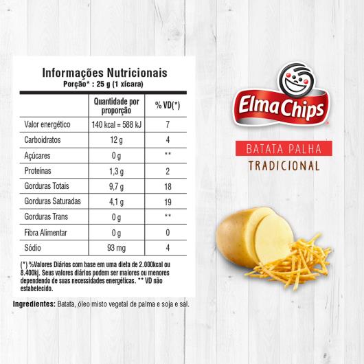 Batata Palha Tradicional Elma Chips Pacote 215g Embalagem Econômica - Imagem em destaque