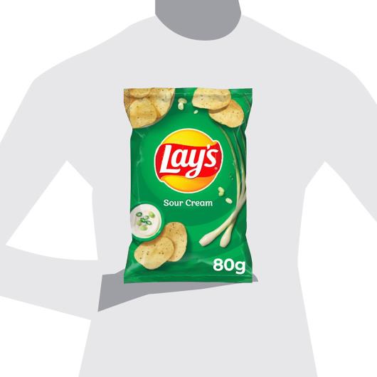 Batata Frita Lisa Sour Cream Lay's Pacote 80g - Imagem em destaque