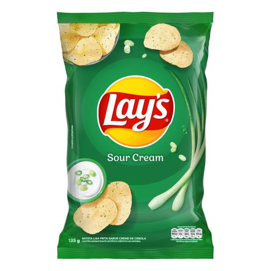 Batata Frita Lisa Sour Cream Lay's Pacote 135g - Imagem em destaque