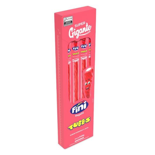 Regaliz Fini Tubes Super Gigante Morango 27g - Imagem em destaque