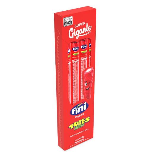 Regaliz Fini Tubes Super Gigante Morango Azedinho 27g - Imagem em destaque