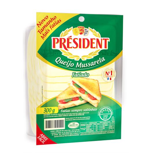 Queijo Mussarela Fatiado Président 300g - Imagem em destaque