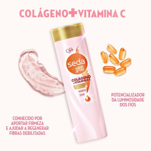 Shampoo Seda By Niina Secrets Colágeno + Vitamina C 325 ML - Imagem em destaque