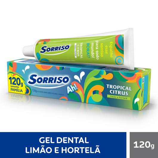 Gel Dental Tropical Citrus Sorriso Caixa 120g Tamanho Família - Imagem em destaque