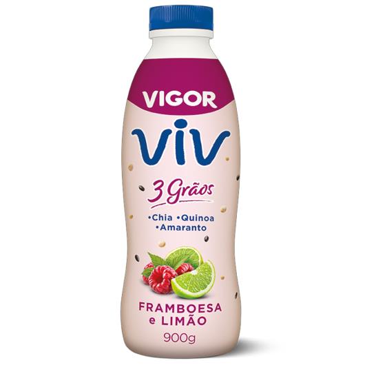Iogurte Framboesa e Limão Vigor Viv 3 Grãos Garrafa 900g - Imagem em destaque