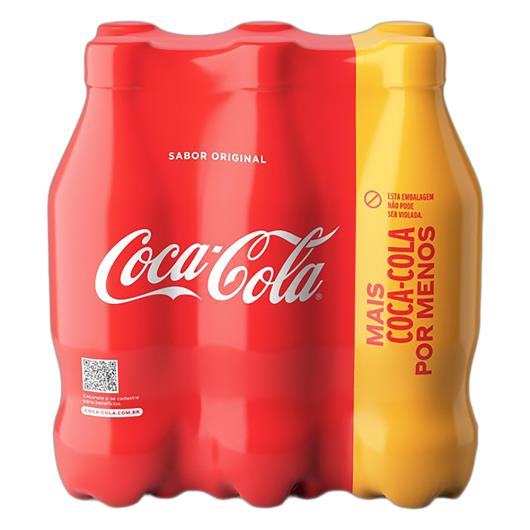 Refrigerante Coca-Cola ORIGINAL 600ml - Pack com 6 Unidades - Imagem em destaque