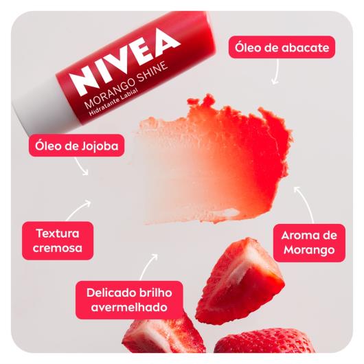 Protetor Labial Morango Shine Nivea Blister 4,8g - Imagem em destaque