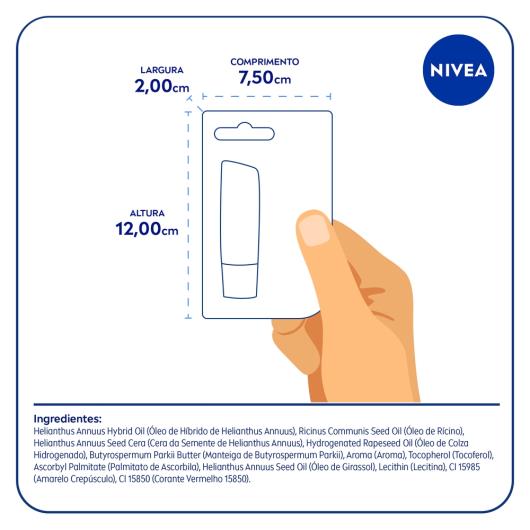 Protetor Labial Morango Shine Nivea Blister 4,8g - Imagem em destaque