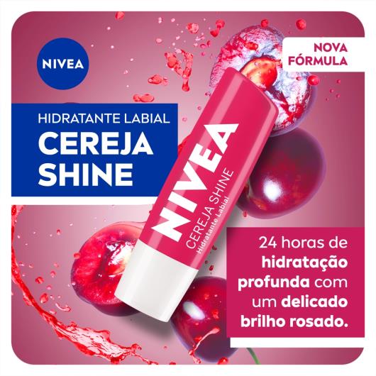 NIVEA Hidratante Labial Cereja Shine 4,8 g - Imagem em destaque