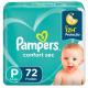 Fralda Descartável Infantil Pampers Confort Sec P Pacote 72 Unidades Leve Mais Pague Menos - Imagem 7500435181297-(1).jpg em miniatúra