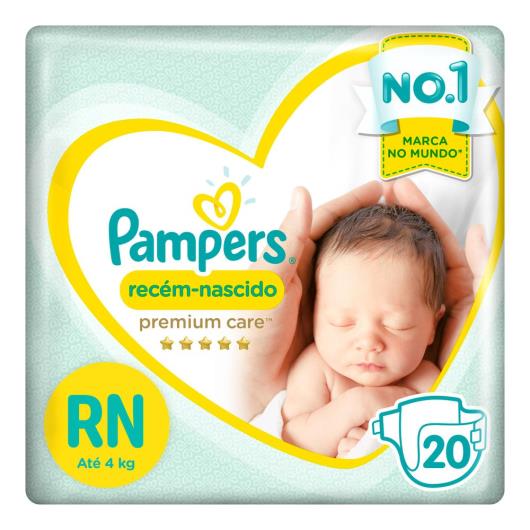 Fraldas Pampers Recém Nascido Premium Care RN 20 Unidades - Imagem em destaque