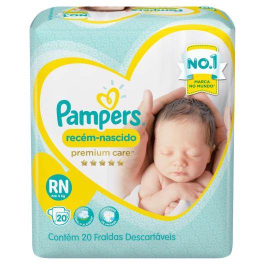 Fraldas Pampers Recém Nascido Premium Care RN 20 Unidades - Imagem em destaque