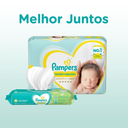 Fralda Descartável Infantil Pampers Premium Care Recém-Nascido RN+ Pacote 20 Unidades - Imagem em destaque