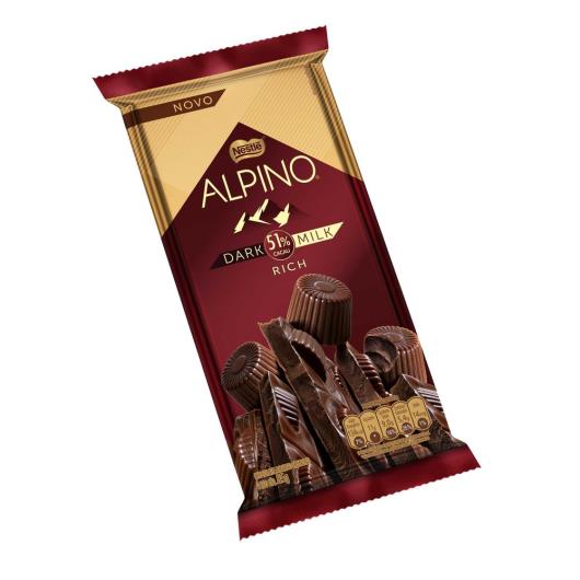 Chocolate ALPINO 51% Dark Milk 85g - Imagem em destaque