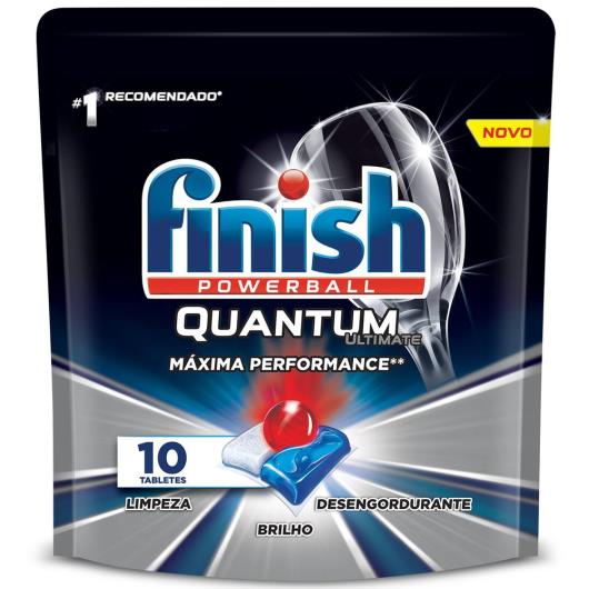 Detergente para Lava Louças em tabletes Finish Quantum Ultimate com 10 unidades - Imagem em destaque