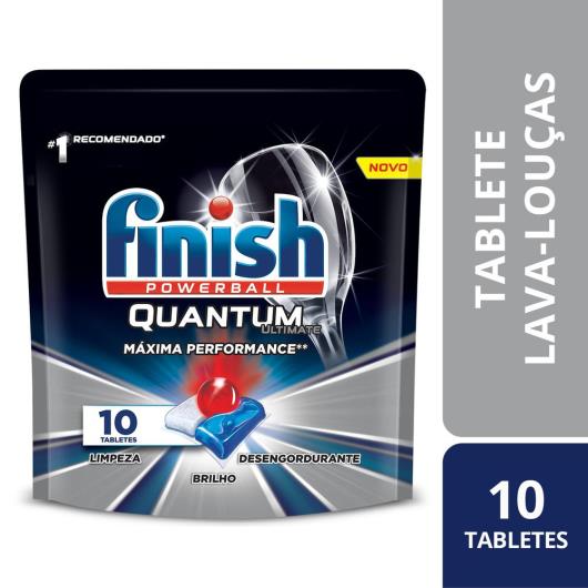 Detergente para Lava Louças em tabletes Finish Quantum Ultimate com 10 unidades - Imagem em destaque
