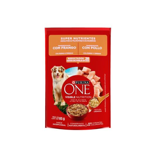 Ração Úmida PURINA ONE Cães Adultos e Filhotes Frango 85g - Imagem em destaque