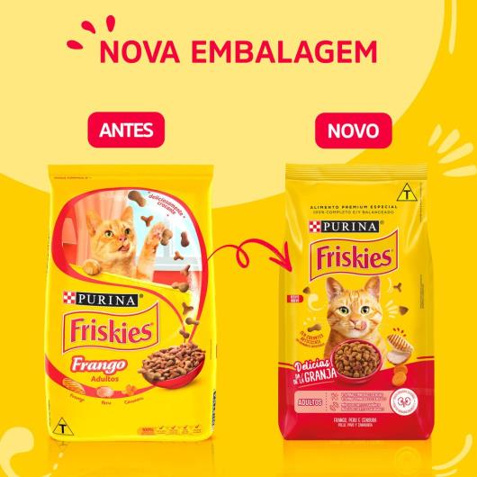 Ração FRISKIES gatos adultos frango - Delícias da Granja 1kg - Imagem em destaque