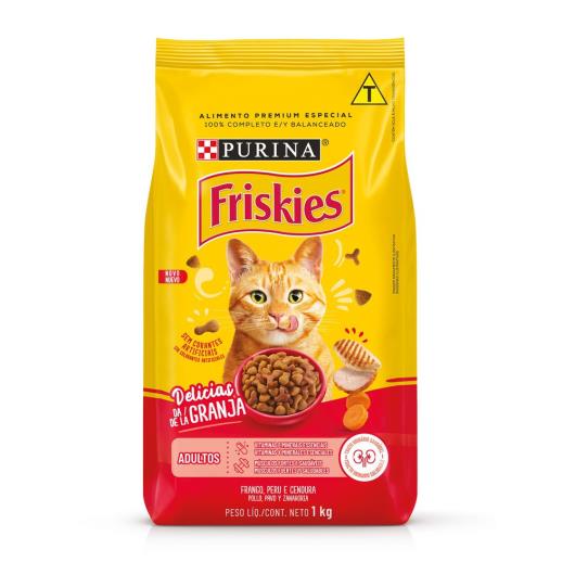 Ração FRISKIES gatos adultos frango - Delícias da Granja 1kg - Imagem em destaque