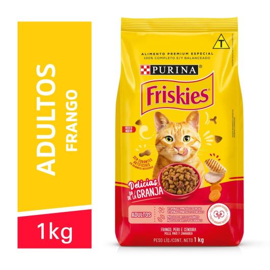 Ração FRISKIES gatos adultos frango - Delícias da Granja 1kg - Imagem em destaque