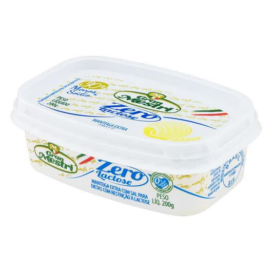 Manteiga Extra com Sal Zero Lactose Gran Mestri Pote 200g - Imagem em destaque