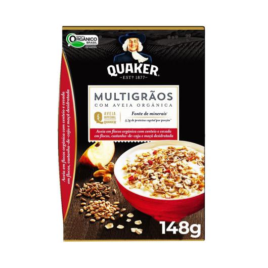 Aveia Orgânica em Flocos Multigrãos Quaker Caixa 148g - Imagem em destaque