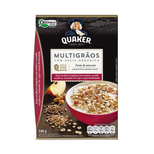 Aveia Orgânica em Flocos Multigrãos Quaker Caixa 148g - Imagem em destaque