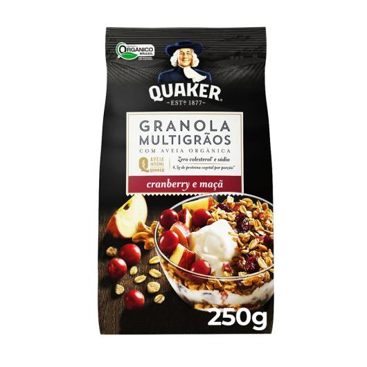 Granola Orgânica Multigrãos Cranberry e Maçã Quaker Pacote 250g - Imagem em destaque
