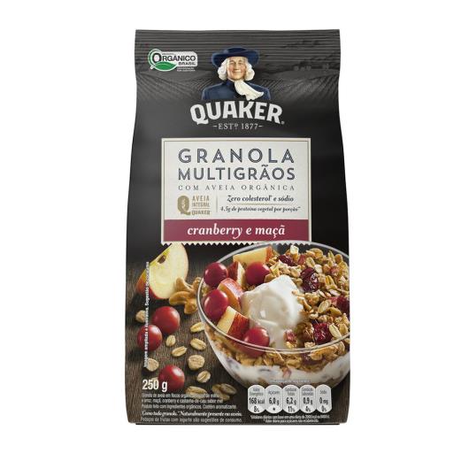 Granola Orgânica Multigrãos Cranberry e Maçã Quaker Pacote 250g - Imagem em destaque