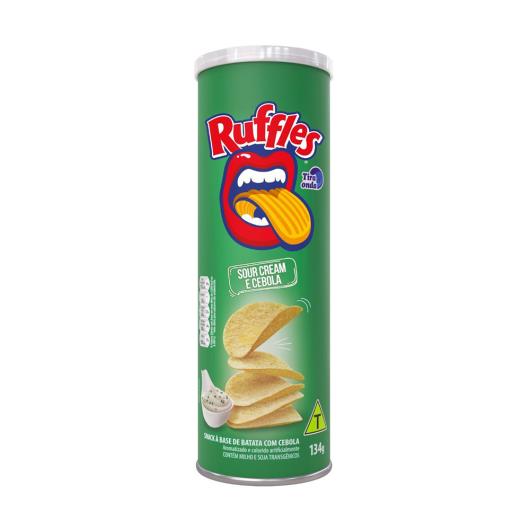 Snack de Batata Sour Cream e Cebola Elma Chips Ruffles Tira Onda Tubo 134g - Imagem em destaque