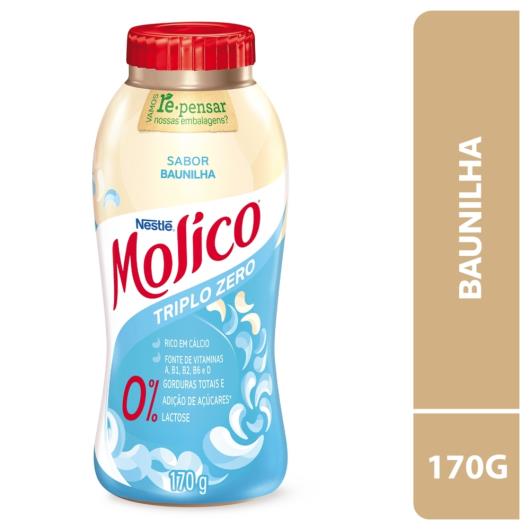 Iogurte Desnatado Baunilha Zero Lactose Molico Frasco 170g - Imagem em destaque